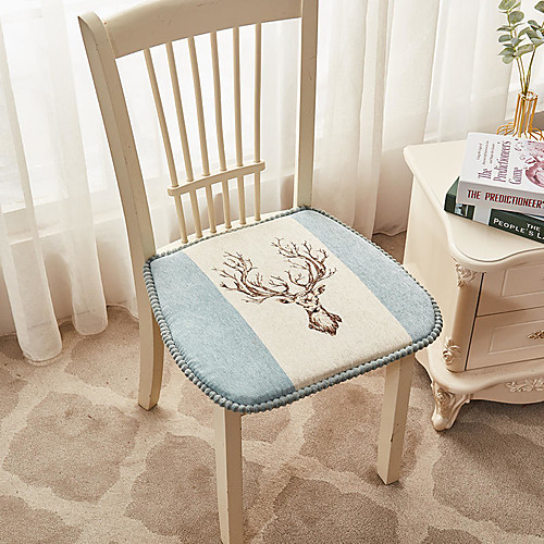 

Chenille European Style Retro Seat Cushion Jacquard Thickened Chair Cushion Home Office Bedroom Home Use Dining Table Chair Cushion Contain Pillow Core