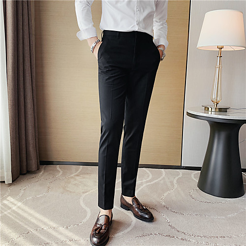 

Black / Gray Striped Tailored Fit Spandex / Polyester Suit - Notch No Buttons