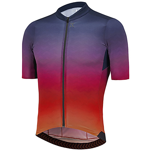 

21Grams Men's Short Sleeve Cycling Jersey - Black / Orange Purple Bike Jersey Top Breathable Quick Dry Moisture Wicking Sports Terylene Mountain Bike MTB Road Bike Cycling Clothing Apparel