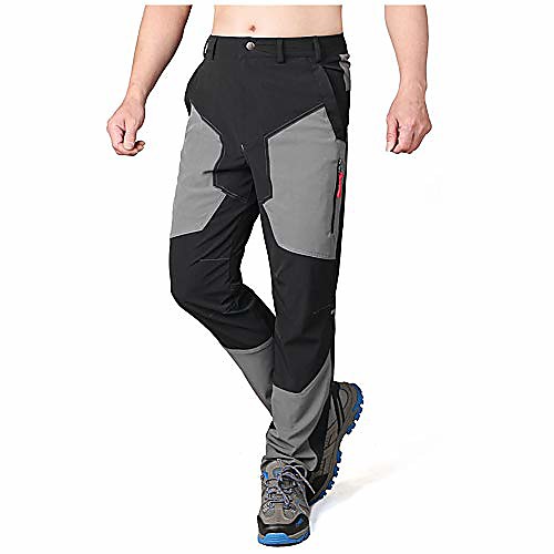 

mens hiking stretch pants windproof quick dry lightweight comfortable breathable outdoor travel climbing walking trousers,black,xl