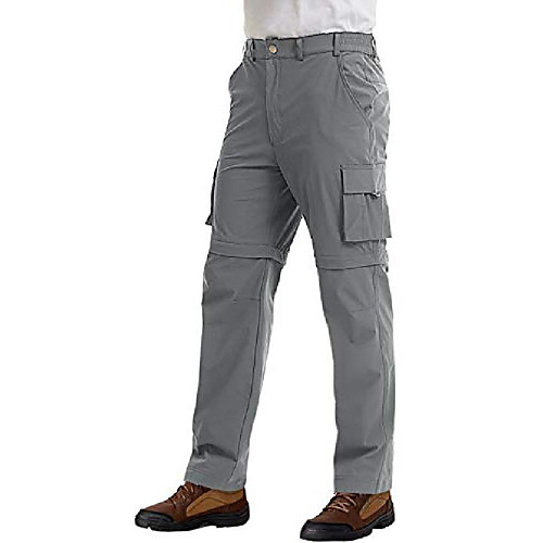 

outdoor trousers for men hiking stretch trousers walking zip off trousers tactical convertible shorts light grey