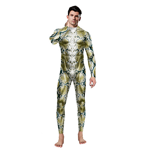 

Zentai Suits Skin Suit Ninja Adults' Cosplay Costumes Cosplay Halloween Men's Graphic Snakeskin Halloween Carnival Masquerade / Leotard / Onesie