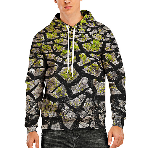 

Men's Pullover Hoodie Sweatshirt Graphic Optical Illusion 3D Print Daily 3D Print 3D Print Casual Hoodies Sweatshirts Yellow