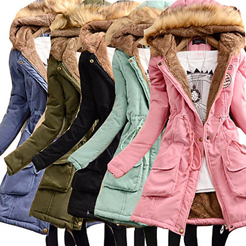 

Women's Hoodie Jacket Hiking Fleece Jacket Winter Outdoor Thermal Warm Windproof Quick Dry Coat Top Cotton Camping / Hiking Casual orange Pink pale pinkish gray