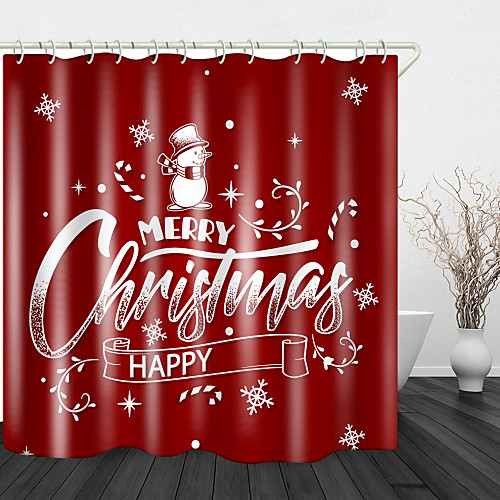 

Santa Of The Month Print Waterproof Fabric Shower Curtain For Bathroom Home Decor Covered Bathtub Curtains Liner Includes With Hooks