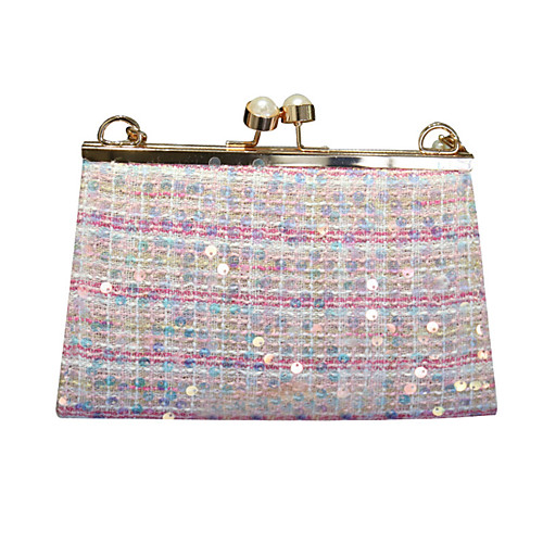 

Women's Bags Polyester Evening Bag Sequin Chain Colorful Party Wedding 2021 Handbags Chain Bag Blue Yellow Blushing Pink