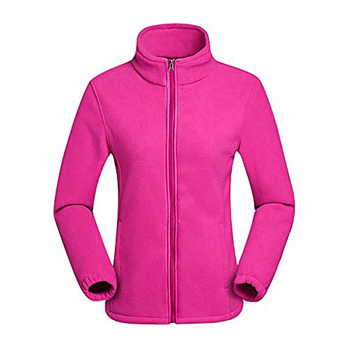 

woman outdoor detachable hat charger removable two-piece flannel jacket coat hot pink