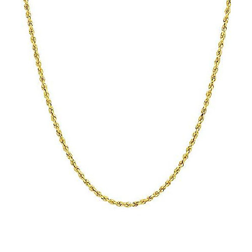 

14k gold diamond cut rope chain necklace 1.5mm,14k gold chain for men and women, thin gold chain with lobster clasp, pure 14 karat gold necklace, 16-30'