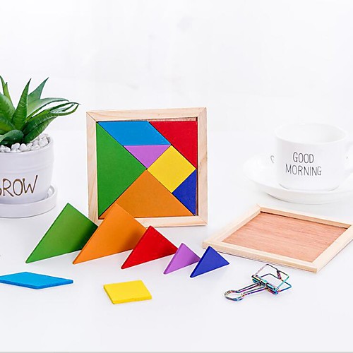 

Tangram Jigsaw Puzzle Wooden Puzzle Large Size 1 pcs Kid's Toy Gift