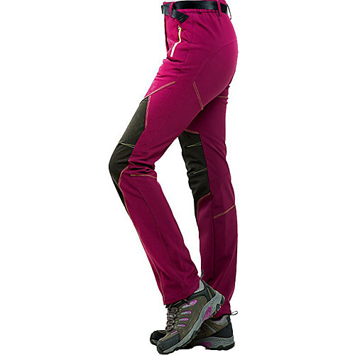 

Women's Hiking Pants Softshell Pants Patchwork Winter Outdoor Regular Fit Waterproof Windproof Breathable Warm Pants / Trousers Bottoms Black Purple Fuchsia Burgundy Sky Blue Camping / Hiking