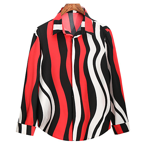 

Men's Shirt Other Prints Graphic Long Sleeve Daily Tops Black