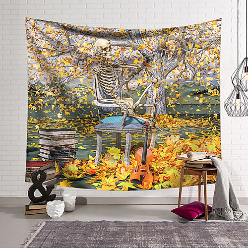 

Wall Tapestry Art Decor Blanket Curtain Hanging Home Bedroom Living Room Decoration Polyester Weird Abstract Skull