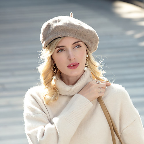 

Headwear Casual / Daily 100% Wool Hats with Solid 1pc Casual / Daily Wear Headpiece