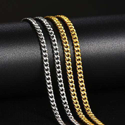 

chain link necklace cuban chain necklace for women men 18inch