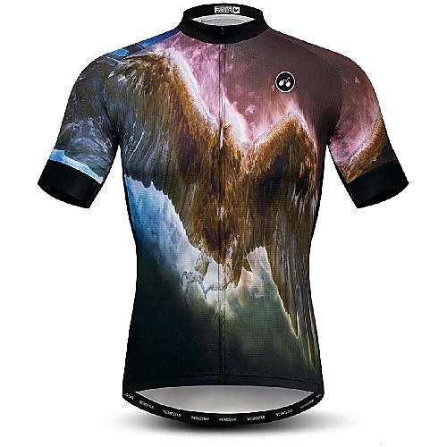 

21Grams Men's Short Sleeve Cycling Jersey Purple Bike Jersey Mountain Bike MTB Road Bike Cycling Breathable Quick Dry Sports Clothing Apparel / Athletic