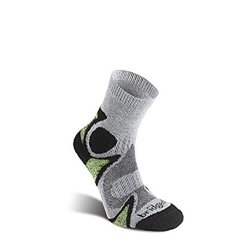 

men's lightweight t2 trail sport - merino cool comfort socks, black/green, x-large