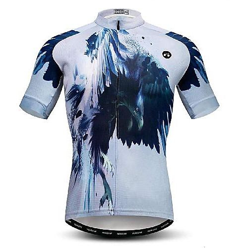 

21Grams Men's Short Sleeve Cycling Jersey White Bike Jersey Mountain Bike MTB Road Bike Cycling Breathable Quick Dry Sports Clothing Apparel / Athletic