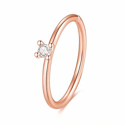 

nose rings studs for women,silver 20 gauge small nose ring hoop 20g 8mm tiny thin rose gold nose rings piercing jewelry for women