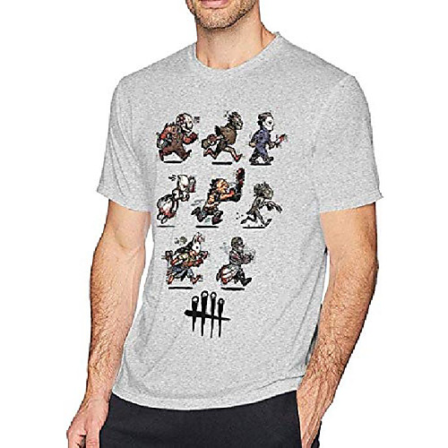 

Men's Tees T shirt Graphic Cartoon Characters Short Sleeve Party Tops Cotton Sporty Basic Casual White 2# White 3# White