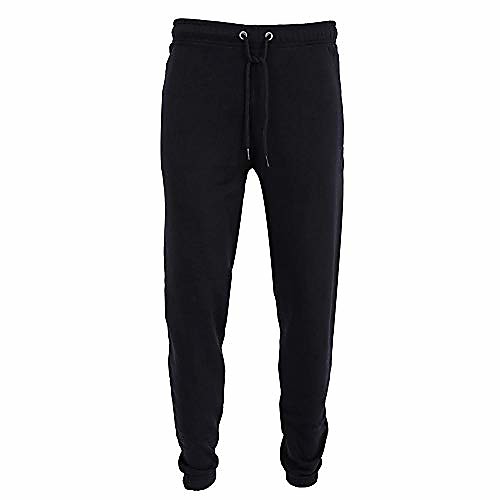 

mens elasticated hem jog pants/men plain jogging bottoms joggers fleece pants gym sports trousers plus sizes small to xxxxxl 5xl (black, m)