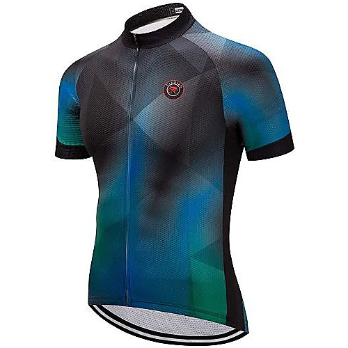 

21Grams Men's Short Sleeve Cycling Jersey Blue Bike Jersey Mountain Bike MTB Road Bike Cycling Breathable Quick Dry Sports Clothing Apparel / Athletic