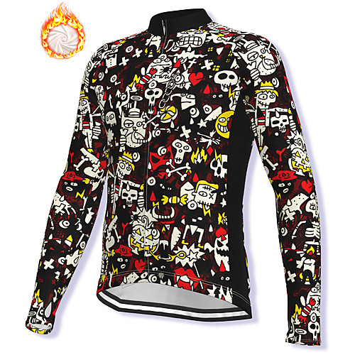 

21Grams Men's Long Sleeve Cycling Jacket Winter Fleece Spandex Black Bike Jacket Mountain Bike MTB Road Bike Cycling Fleece Lining Warm Sports Clothing Apparel / Stretchy / Athleisure