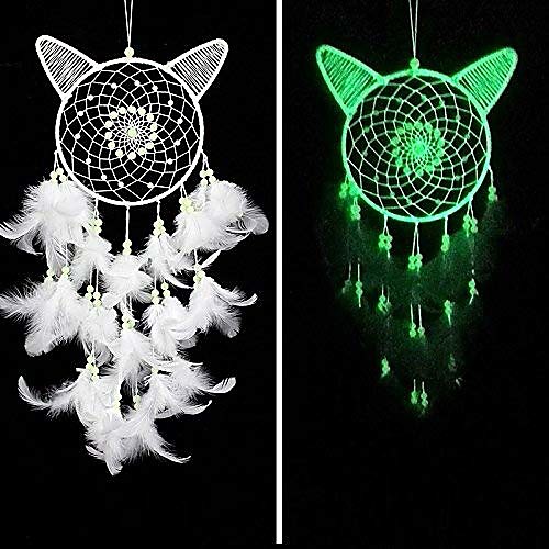 

Boho Dream Catcher Handmade Gift Wall Hanging Decor Art Ornament Craft Luminous Feather 6020cm for Kids Bedroom Wedding Festival