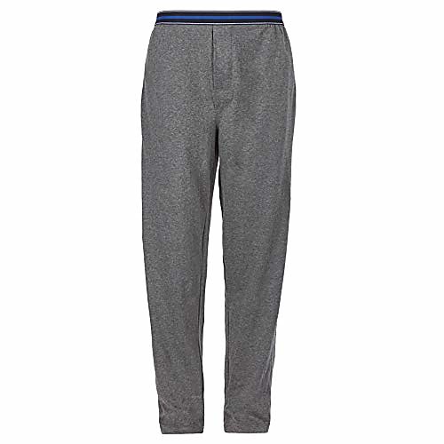 

2 pack mens lounge pants pyjama pjs bottom jersey cotton rich plain nightwear soft warm elasticated waist with pockets (black/navy pj lounge pants, xx large)