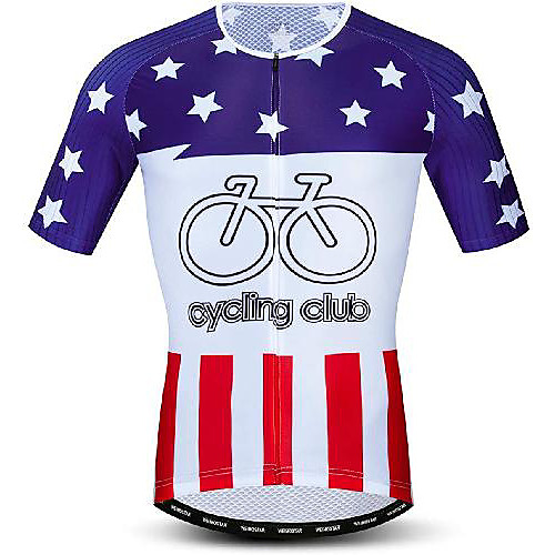 

21Grams Men's Short Sleeve Cycling Jersey White Bike Jersey Mountain Bike MTB Road Bike Cycling Breathable Quick Dry Sports Clothing Apparel / Athletic