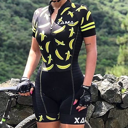 

Women's Men's Short Sleeve Cycling Jersey with Shorts Triathlon Tri Suit Black Bike Breathable Quick Dry Sports Mountain Bike MTB Road Bike Cycling Clothing Apparel / Stretchy / Athletic