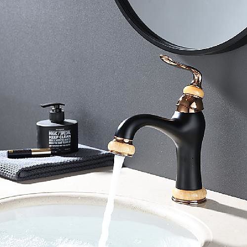 

Bathroom Sink Faucet - Widespread Electroplated Centerset Single Handle One HoleBath Taps