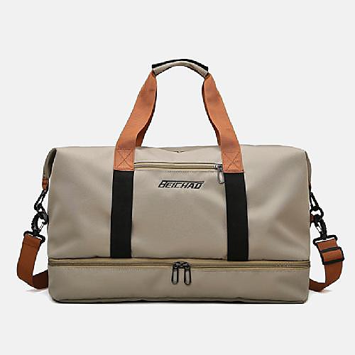 

Women's Large Capacity Waterproof Walking Sports Oxford Cloth Travel Bag Gym Bag Zipper Solid Color Practice Outdoor Handbags Khaki Green Dark Blue