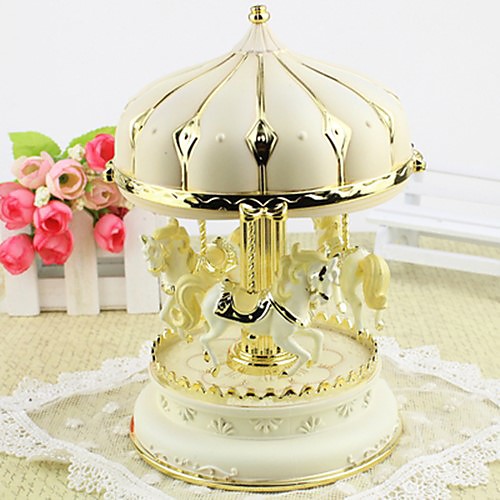 

Music Box Carousel Music Box Classic Horse Carousel Merry Go Round Cute Fun Unique Women's Girls' Kid's Adults Graduation Gifts Toy Gift