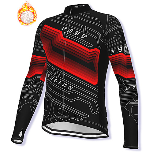 

21Grams Men's Long Sleeve Cycling Jacket Winter Fleece Spandex Yellow Red Blue Bike Jacket Mountain Bike MTB Road Bike Cycling Fleece Lining Warm Sports Clothing Apparel / Stretchy / Athleisure