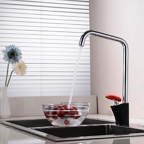 

Kitchen faucet - Single Handle One Hole Painted Finishes Standard Spout Mount Outside Contemporary Kitchen Taps