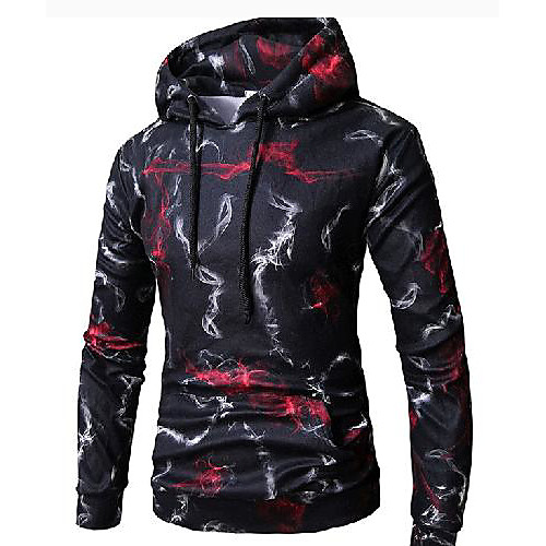 

Men's Pullover Hoodie Sweatshirt Abstract Tie Dye Print Hooded Daily Weekend Other Prints 3D Print Basic Hoodies Sweatshirts Long Sleeve Blue Red Green