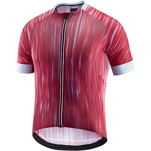 

21Grams Men's Short Sleeve Cycling Jersey Red Stripes Bike Jersey Mountain Bike MTB Road Bike Cycling Breathable Sports Clothing Apparel / Athletic