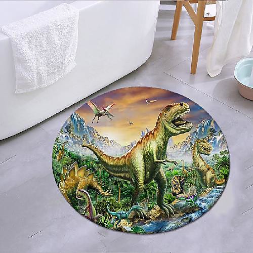 

dinosaur empire round mat carpet door mat bedroom living room carpet study room carpet kitchen bathroom anti-slip mat