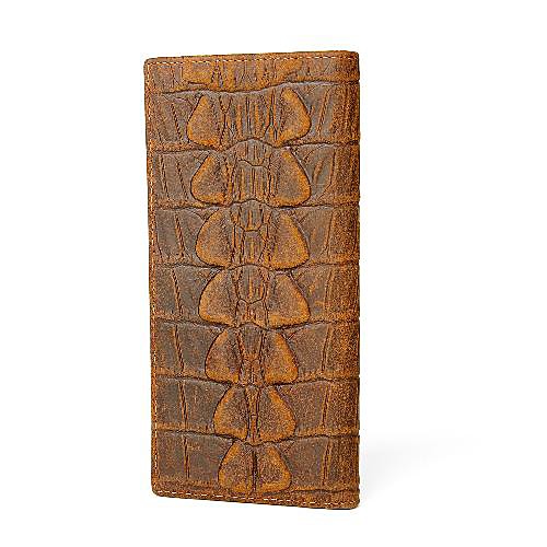 

Men's Bags Cowhide Wallet Zipper Daily Outdoor 2021 Brown