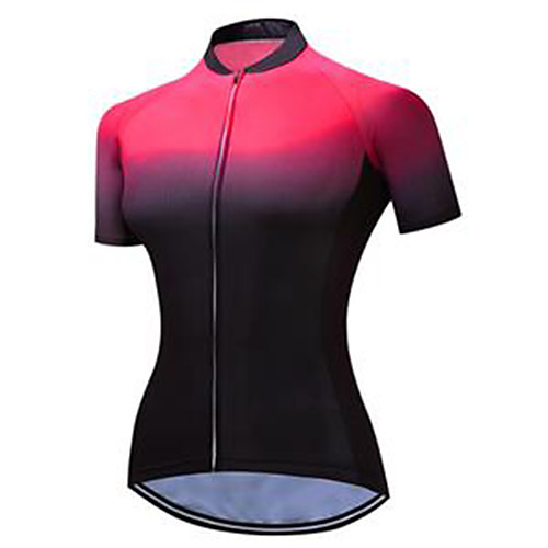 

21Grams Women's Short Sleeve Cycling Jersey Black Gradient Bike Jersey Mountain Bike MTB Road Bike Cycling Breathable Sports Clothing Apparel / Athletic