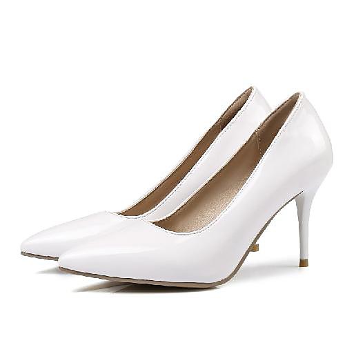 

Women's Heels Stiletto Heel Pointed Toe Daily PU Synthetics Almond White Black