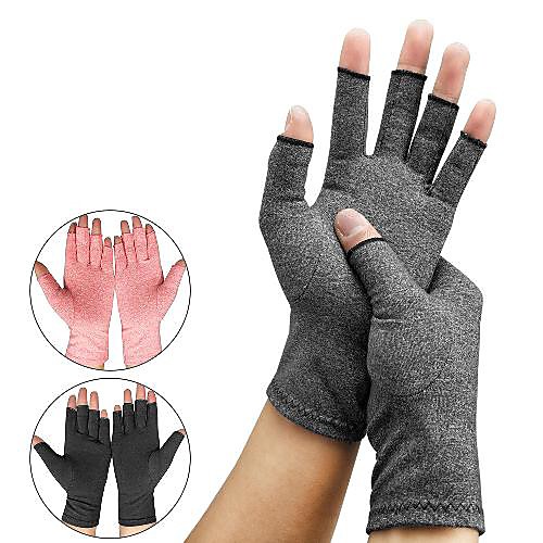 

health care pressure gloves indoor men's and women's sports cycling half-finger non-slip joint rehabilitation nursing hemp grey gloves