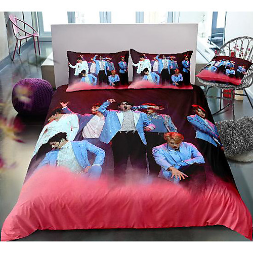 

got7 series 3-piece duvet cover set hotel bedding sets comforter cover with soft lightweight microfiber, include 1 duvet cover, 2 pillowcases for double/queen/king(1 pillowcase for twin/single)