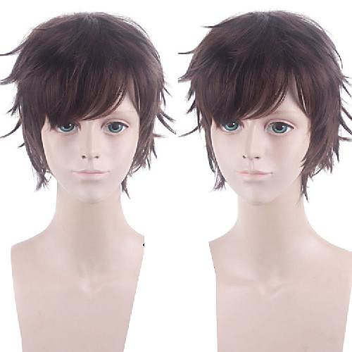 

Cosplay Costume Wig Harusaki My Hero Academy Battle For All / Boku no Hero Academia Curly With Bangs Wig Short Brown Synthetic Hair Men's Anime Cosplay Creative Brown