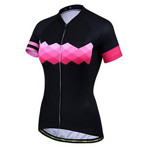 

21Grams Women's Short Sleeve Cycling Jersey Black Bike Jersey Mountain Bike MTB Road Bike Cycling Breathable Sports Clothing Apparel / Athletic