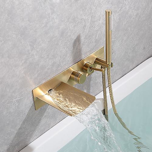 

bathtub faucet - contemporary electroplated wall installation ceramic valve bath shower mixer taps