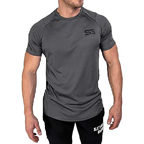 

men's fitness sportswear - breathable functional shirt men's sport t-shirt muscle fit for training