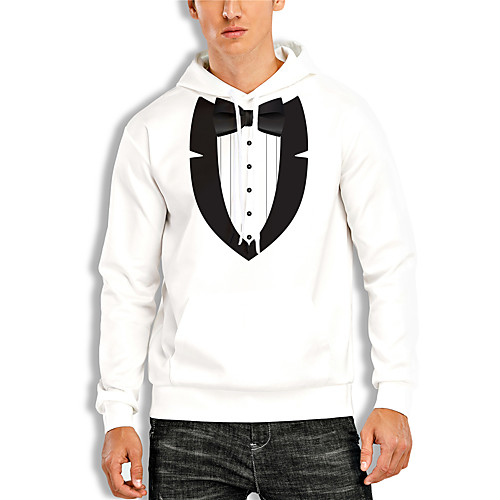 

Men's Pullover Hoodie Sweatshirt Graphic 3D Print Daily 3D Print 3D Print Casual Hoodies Sweatshirts White