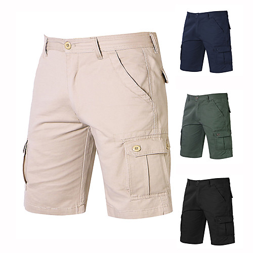 

Men's Hiking Shorts Hiking Cargo Shorts Solid Color Outdoor 10 Breathable Ventilation Soft Comfortable Cotton Shorts Bottoms Black Army Green Khaki Dark Navy Hunting Fishing Climbing 28 29 30 36 38
