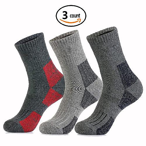 

3 Pack Full Cushioned Hiking Walking Socks Quarter Crew Socks Men's Women's Hiking Socks Ski Socks Outdoor Breathable Moisture Wicking Anti Blister Soft Socks Cotton Camping Hiking Hunting Fishing